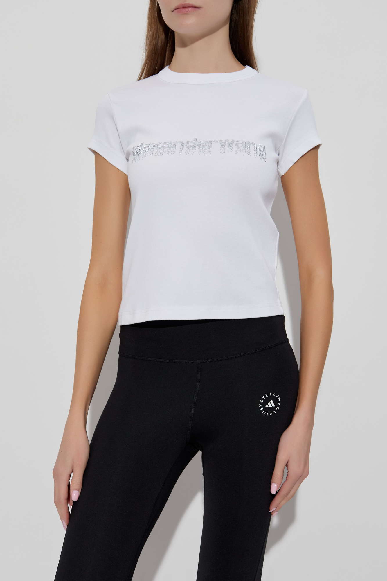 White T-shirt with logo Alexander Wang - Vitkac Canada